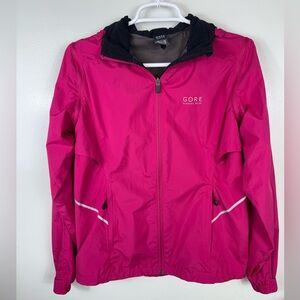 Gore Womens Running Wear Windstopper Pink Black Convertible Small Full Zip